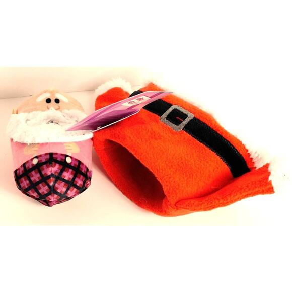 Bark Box Ol' Kris Kringle Santa Claus Plush Squeaky Crinkle Small Dog Toy NWT - Picture 5 of 10